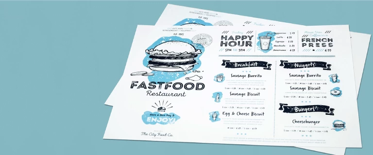 Flat Takeout Menus - Banner