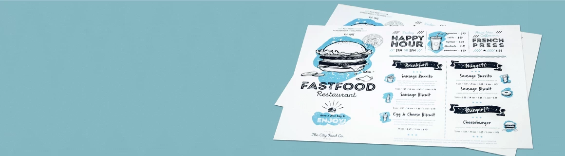 Flat Takeout Menus - Banner