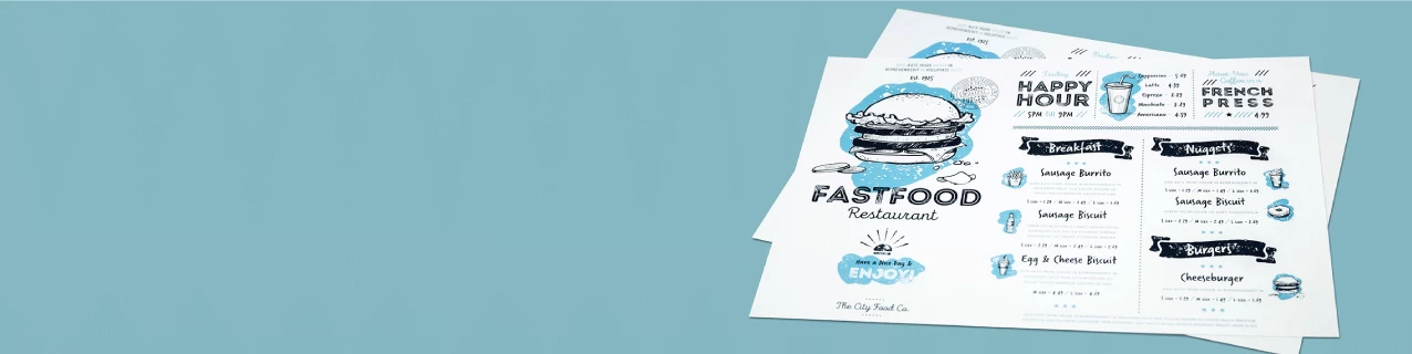 Flat Takeout Menus - Banner