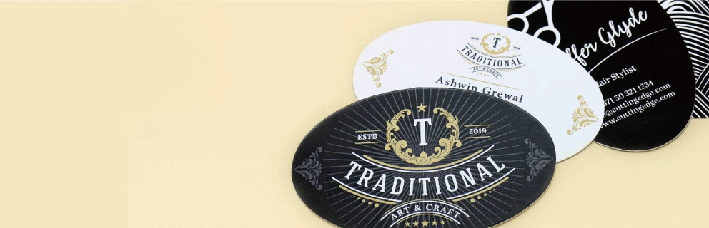 Oval Shaped Business Cards - Banner