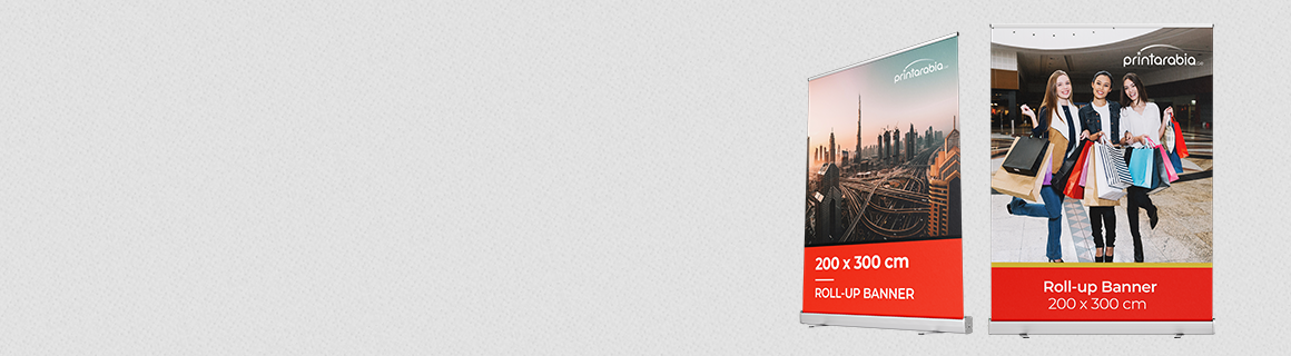 Roll Up Banner (300x200cm) Broad Base - Banner