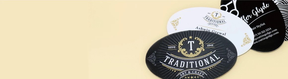 Oval Shaped Business Cards - Banner