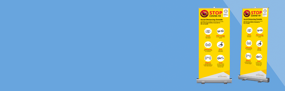 Social Distance Roll Up - Banner