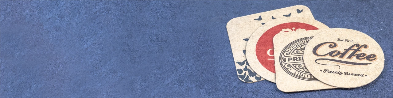 Brown Kraft Coasters - Banner