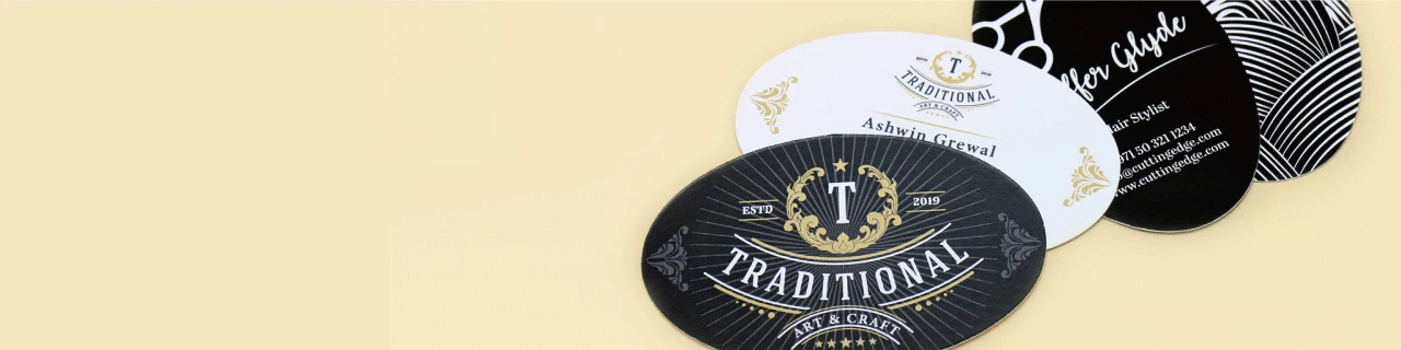 Oval Shaped Business Cards - Banner