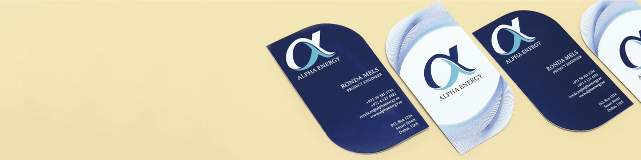 Leaf Shaped Business Cards - Banner