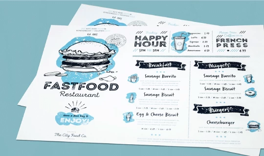 Flat Takeout Menus - Banner