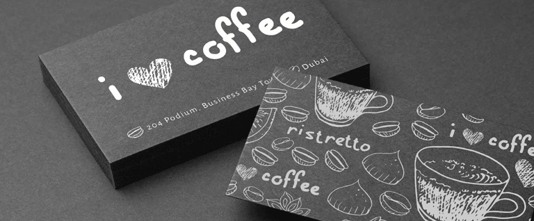 White Ink Black Cards - Banner