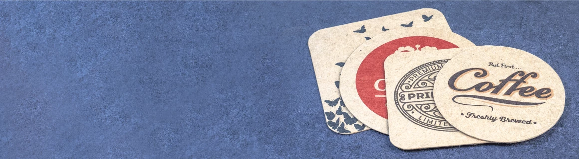Brown Kraft Coasters - Banner