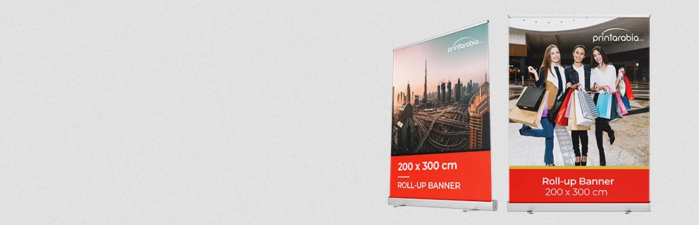 Roll Up Banner (300x200cm) Broad Base - Banner