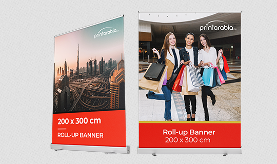Roll Up Banner (300x200cm) Broad Base - Banner