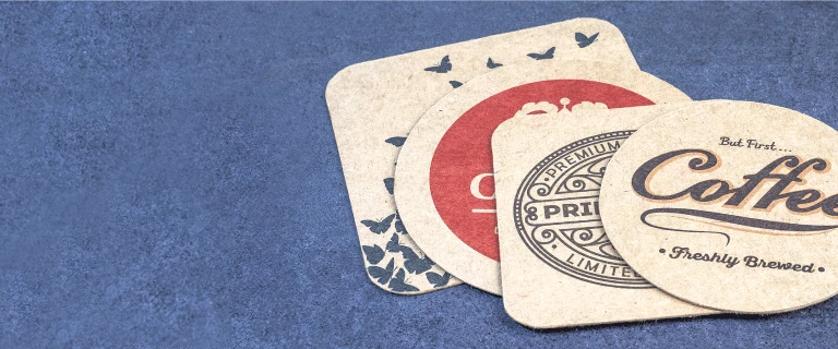 Brown Kraft Coasters - Banner