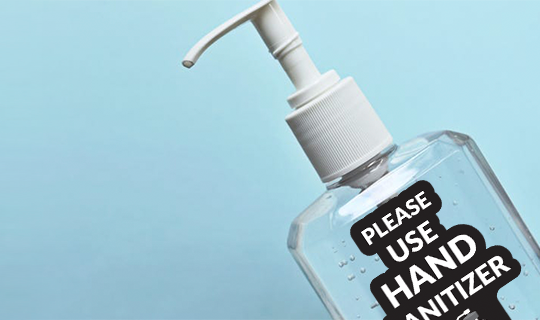 Hand Sanitizer Sticker - Banner