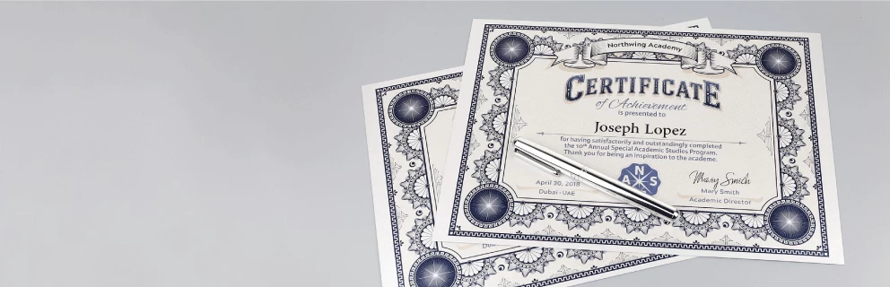 Premium Certificates - Banner