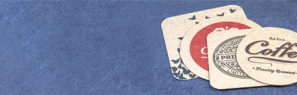 Brown Kraft Coasters - Banner