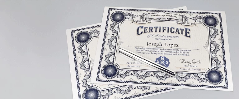 Premium Certificates - Banner